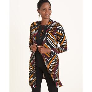 Chico’s Mixed-Stripe Cardigan XL/3